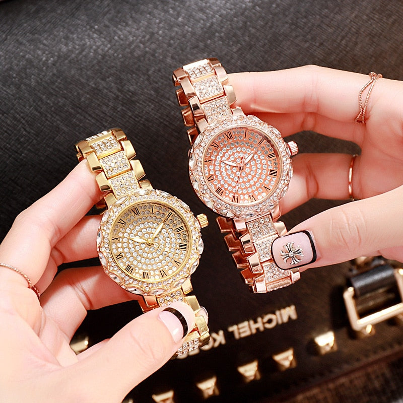 Luxury Brand Gold Wrist Watch