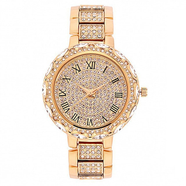 Luxury Brand Gold Wrist Watch