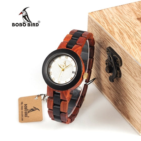 Two-tone Wooden Watch for Women